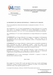 Décision concernant une convention d'occupation de locaux du domaine public avec le centre technologique ALPhANOV