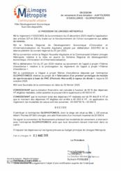 Décision de versement d'une dotation - AAP FILIERES D EXCELLENCE - GLOPHOTONICS