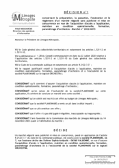 Décision n°1 concernant la préparation, la passation, l'exécution et le règlement d'un marché négocié sans publicité ni mise en concurrence en vue de l'acquisition d'accès à l'application orchestra