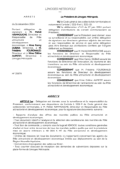 Arrêté portant délégation de signature à M. Mehdi HAMMOUCHE, Directeur, à Mme Fanny DUBAN, Directrice, à M. Frédéric FOURGNAUD, Directeur et à Mme Céline AUPETIT, Directrice