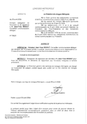 Arrêté portant délégation de fonctions et de signature à M. RIGOUT Jean-Yves, Conseiller communautaire délégué