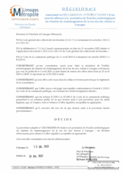 Décision n°1 concernant la déclaration d'infructuosité d'un marché afférent à la prestation de fouilles archéologiques du chantier de réaménagement de la rue du clos Adrien à Limoges