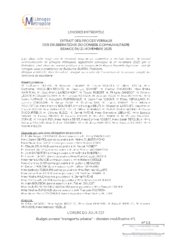 Budget annexe "transports urbains" - décision modificative n°1