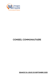 Conseil Communautaire du 25 septembre 2025 - Ordre du jour