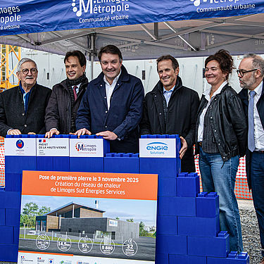 image actuléi pose de la première pierre réseau de chaleur en 2025 sur le territoire de Limoges Métropole 