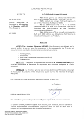 Arrêté portant délégation de fonctions et de signature à M. LARCHER Sébastien, Vice-Président