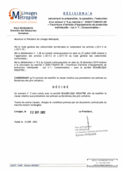 Décision n°6 concernant la préparation, la passation, l'exécution d'un avenant n°5 au marché n°2020-F1360101-00 «Fourniture d'articles d'équipements de protection individuelle - Lot n°1 : Consommables»