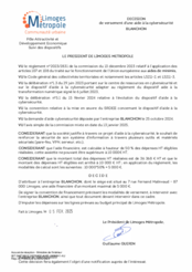 Décision concernant le versement d'une aide à la cybersécurité - BLANCHON
