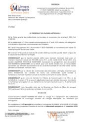 Décision concernant la reconduction anticipée d'un marché relatif au curage et à l'inspection des collecteurs d'assainissement et d'ouvrages annexes de LM