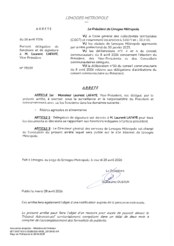 Arrêté portant délégation de fonctions et de signature à M. LAFAYE Laurent, Vice-Président