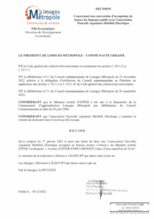 Décision concernant une convention d'occupation de locaux du domaine public avec l'association Nouvelle Aquitaine Mobilité Electrique
