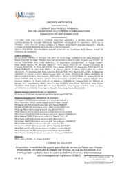 Acquisition immobilière de quatre parcelles de terrain au Palais-sur-Vienne, propriété de la commune du Palais-sur-Vienne, en vue de la création d'un aménagement cyclable dans le cadre du SDIAC