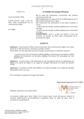 Arrêté portant mise à jour du Plan local d’urbanisme de la commune du Vigen