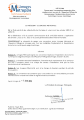 Décision concernant l’occupation temporaire d'un emplacement au sein de l'Aquarium Refuge de Limoges pour l'implantation de borne numérique à usage touristique