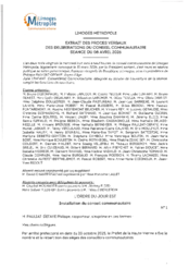 Installation du conseil communautaire