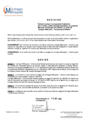 Décision portant location d'un logement d'habitation sis à Feytiat, 3 Allée Marcelle Desplastre, propriété de Monsieur et Madame AIT-AZIZOU, au profit de Limoges Métropole - Communauté urbaine