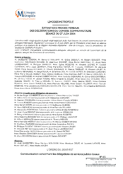 Communication concernant les délégations de services publics locaux