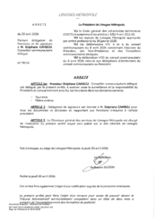 Arrêté portant délégation de fonctions et de signature à M. CAMBOU Stéphane, Conseiller communautaire délégué