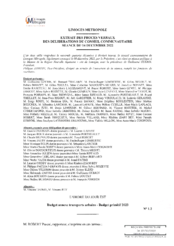 Budget annexe transports urbains - Budget primitif 2023