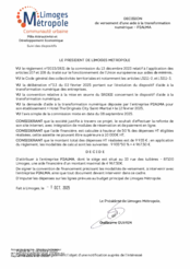 Décision de versement d'une aide à la transformation numérique à l'entreprise CORNEE