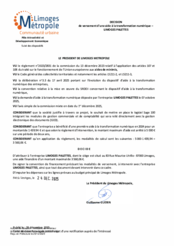 Décision de versement d une aide à la transformation numérique à l'entreprise LIMOGES PALETTES