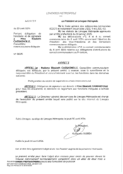 Arrêté portant délégation de fonctions et de signature à Mme CASSAGNOLLE Elisabeth, Conseillère communautaire déléguée