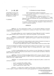 Arrêté portant ouverture d'une enquête publique préalable à la modification n°5 du PLU de Couzeix