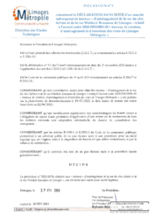 Décision n°1 concernant la déclaration sans suite d'un marché subséquent de travaux «d'aménagement de la rue du clos Adrien et de la rue Waldeck Rousseau de Limoges» relatif à l'accord cadre 2020-F001001-00 
