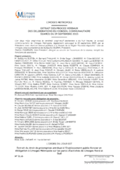 Retrait du droit de préemption attribué à l'Etablissement public foncier et délégation à Limoges Métropole sur les parcs d'activités de Limoges Nord et Sud