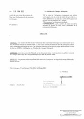 Arrêté de mise à jour des annexes du Plan local d'urbanisme de la commune de Limoges