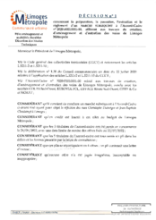 Décision n°1 concernant la préparation, la passation, l'exécution et le règlement d'un marché subséquent à l' Accord-Cadre n° 2020-F00l000l-00, afférent aux travaux de création, d'aménagement et d'entretien des voies de Limoges Métropole