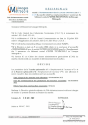 Décision n°2 relatif à l' affermissement des tranches optionnelles n°1 et n°2 du marché relatif au remplacement des 3 ascenseurs du bâtiment central d'Ester Technopole de Limoges Métropole