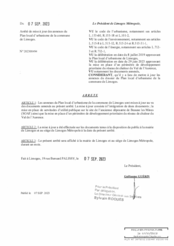 Arrêté de mise à jour des annexes du Plan local d'urbanisme de la commune de Limoges