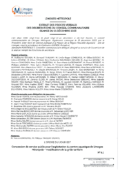 Concession de service public pour l'exploitation du centre aquatique de Limoges Métropole - modification de la grille tarifaire