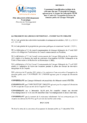 Décision concernant la modification tarifaire de la redevance due par l'Université de Limoges agissant pour le compte du Laboratoire XLIM dans le cadre de l'occupation de locaux du domaine public de Limoges Métropole - ESTER