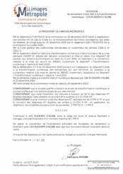 Décision de versement d'une aide à la transformation numérique - LES PLAISIRS D'ALINE