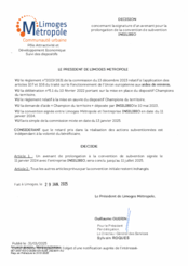 Décision concernant la signature d'un avenant pour la prolongation de la convention de subvention INSILIBIO
