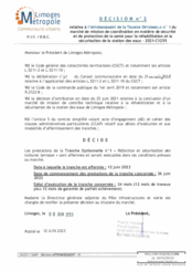 Décision n°2 relative à l'affermissement de la tranche optionnelle n°1 du marché de mission de coordination en matière de sécurité et de protection de la santé pour la réhabilitation et la sécurisation de la station des eaux - 2021-C1255