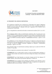 Décision de versement d'une aide à la transformation numérique avec la Société LES FEES DU LOGIS