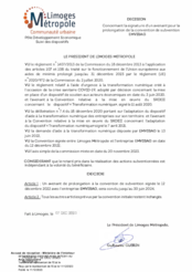 Décision concernant la signature d'un avenant pour la prolongation de la convention de subvention EMVIBAG