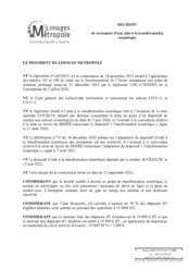 Décision de versement d'une aide à la transformation numérique avec la société ACCEMATIC