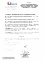 Décision concernant un avenant de prorogation à la convention d'occupation de locaux du domaine public avec la SASU FCI Limousin