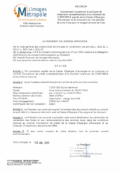 Décision concernant l'ouverture d'une ligne de trésorerie complémentaire d'un montant de 3 000 000 euros auprès de la Caisse d'Epargne d'Auvergne et du Limousin sur une période de trois mois pour le budget annexe de l'Eau