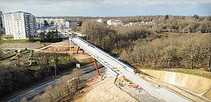 Pont franchissement A20 Limoges Métropole mars 2023 vue du ciel