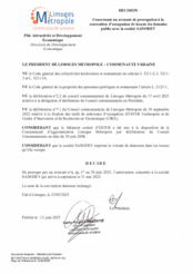Décision concernant un avenant de prorogation à la convention d'occupation de locaux du domaine public avec la société SANODEV
