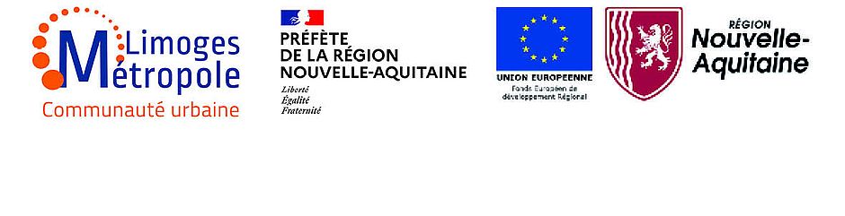 Logo Limoges Métropole Région Nouvelle-Aquitaine et Préfète Haute-Vienne