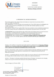 Décision concernant l’octroi d’un mandat spécial à Monsieur Philippe JANICOT