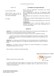 Arrêté portant mise à jour du Plan local d’urbanisme de la commune de Peyrilhac