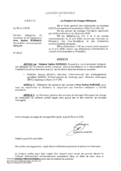 Arrêté portant délégation de fonctions et de signature à Mme BURGAUD Nadine, Conseillère communautaire déléguée