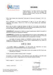 Décision portant avenant n°1 au bail en date du 15 juin 2023 contenant location de locaux sis à Limoges, 252 avenue du Général Leclerc, au profit de la Nouvelle Aquitaine Mobilités